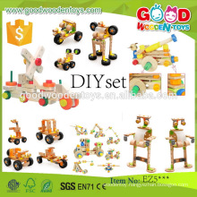 EN71 newest product toy vehicle wooden DIY toy OEM/ODM educational DIY toy for children
